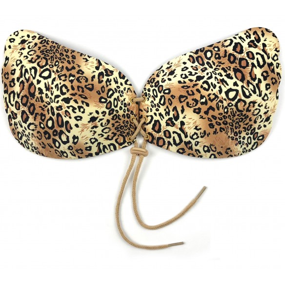 Fierce - Luxury Leopard Print Push Up Stick On Bra