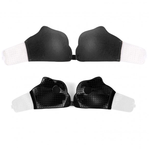 Taylor - Luxury Winged Clear Strap Stick On Bra