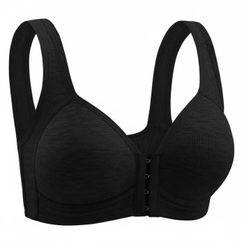Aria Midnight Black - ComfortFit Front Fastening Wireless...