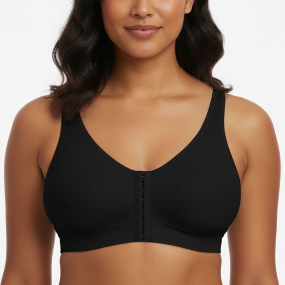 Aria Midnight Black - ComfortFit Front Fastening Wireless Bra