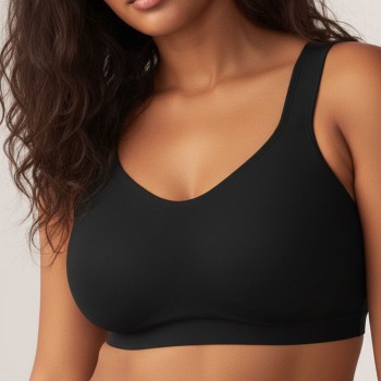 Luna Seamless Wireless Bra - Black | Wireless Bra by Bralux