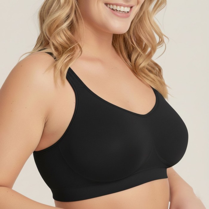 Luna Seamless Wireless Bra - Black | Wireless Bra by Bralux