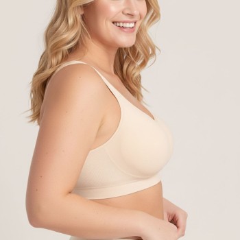 Luna Seamless Wireless Bra - Nude | Wireless Bra by Bralux 2