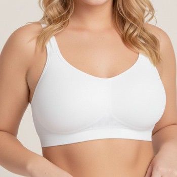 Luna Seamless Wireless Bra - White | Wireless Bra by Bralux