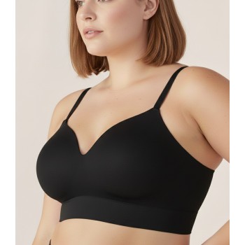 Elara Supportive Wireless Bra - Black 2