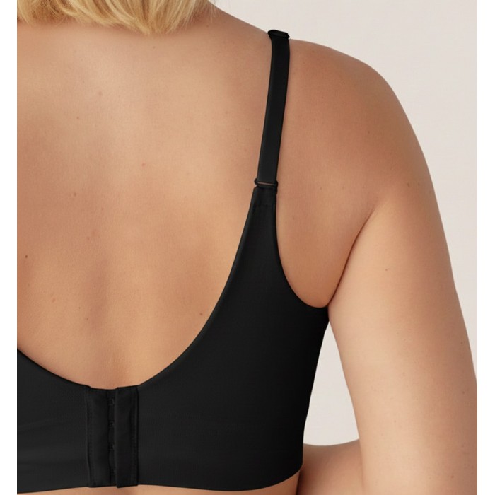 Elara Supportive Wireless Bra - Black