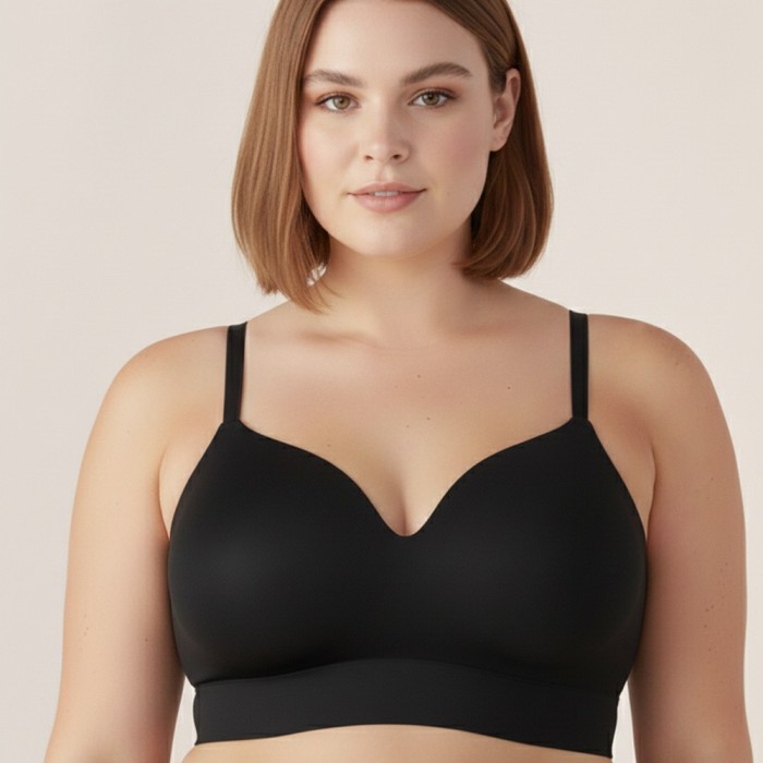Elara Supportive Wireless Bra - Black
