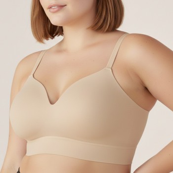 Elara Supportive Wireless Bra - Nude