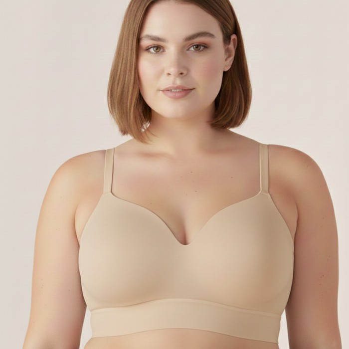 Elara Supportive Wireless Bra - Nude