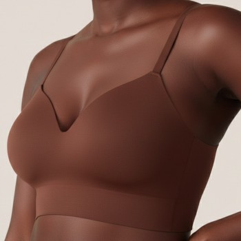 Elara ComfortFit® Supportive Wireless Bra - Walnut Brown