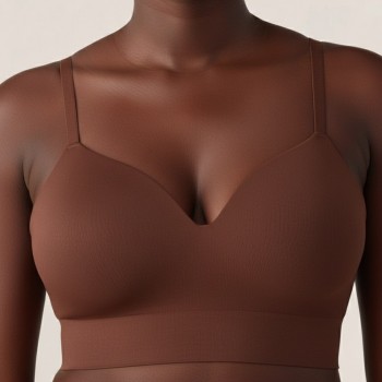 Elara ComfortFit® Supportive Wireless Bra - Walnut Brown 2