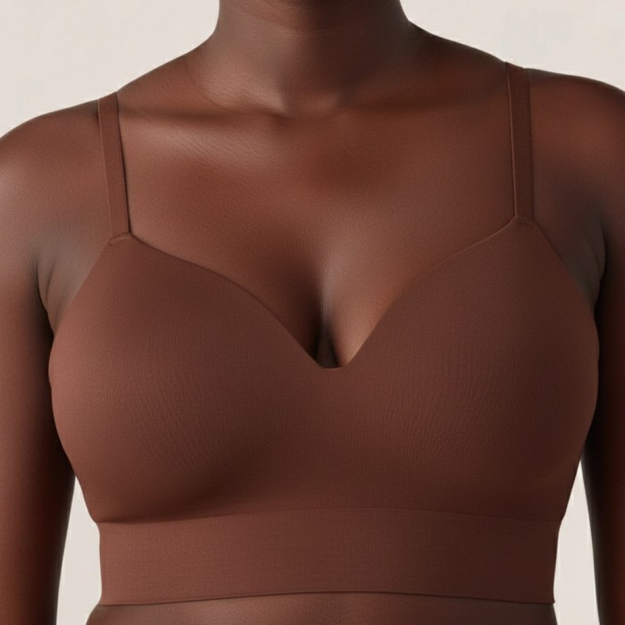 Elara ComfortFit® Supportive Wireless Bra - Walnut Brown