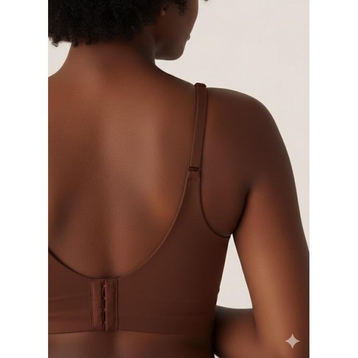Elara ComfortFit® Supportive Wireless Bra - Walnut Brown