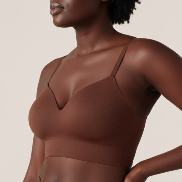 Elara ComfortFit® Supportive Wireless Bra - Walnut Brown