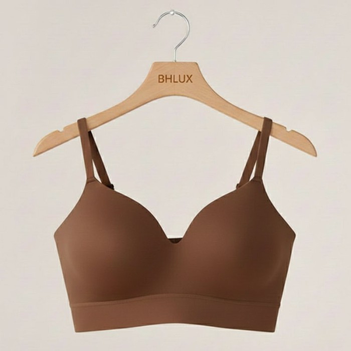 Elara ComfortFit® Supportive Wireless Bra - Walnut Brown