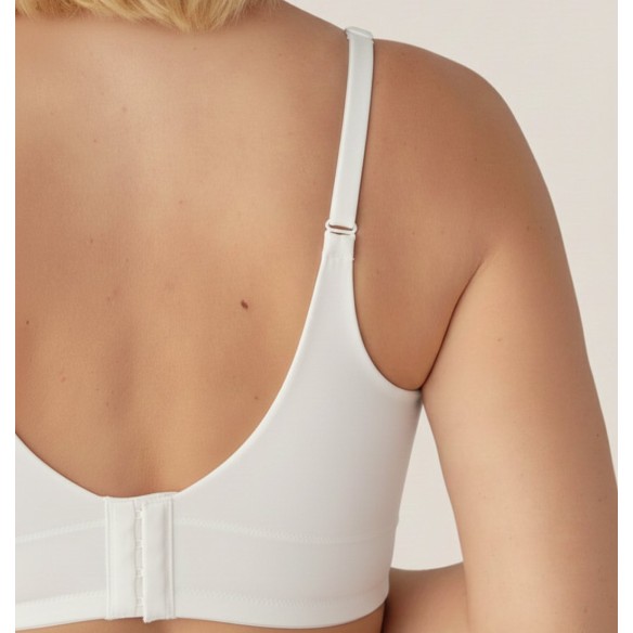 Elara ComfortFit® Supportive Shaping Wireless Bra - White