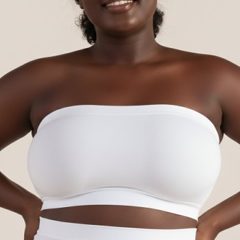 Soleil Convertible Bandeau Bra - White