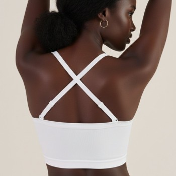 Soleil Convertible Bandeau Bra - White 2