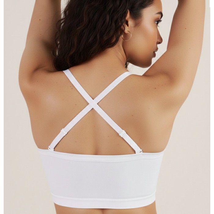 Soleil Convertible Bandeau Bra - White