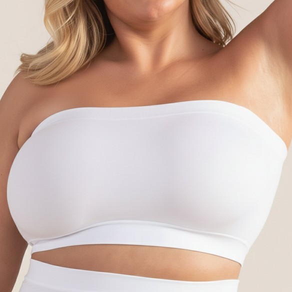 Soleil Convertible Bandeau Bra - White