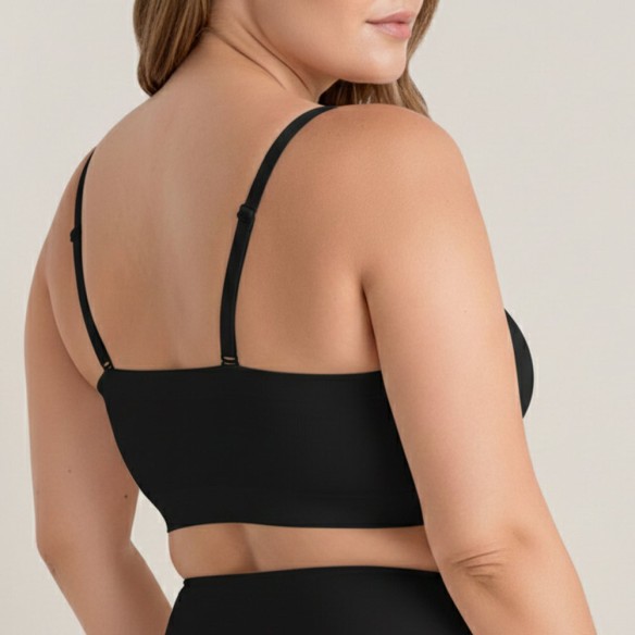 Soleil Convertible Bandeau Bra - Black