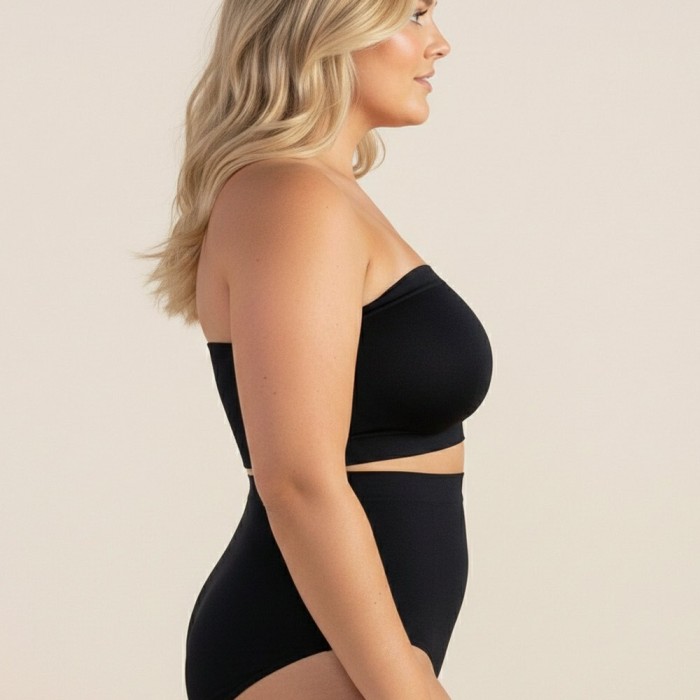 Soleil Convertible Bandeau Bra - Black