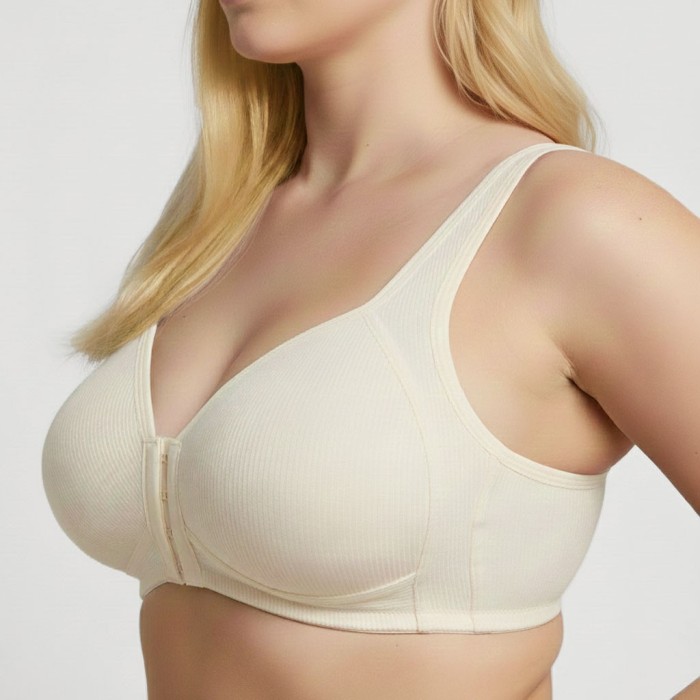 Aria ComfortFit® Front Fastening Wireless Bra - Cream