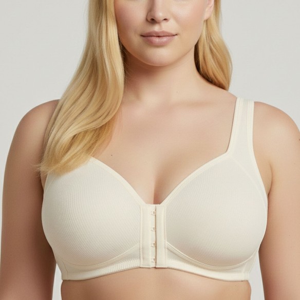 Aria ComfortFit® Front Fastening Wireless Bra - Cream