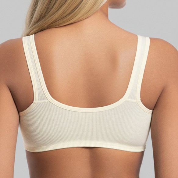 Aria ComfortFit® Front Fastening Wireless Bra - Cream