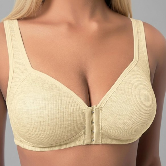Aria ComfortFit® Front Fastening Wireless Bra - Cream