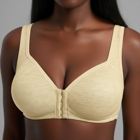 Aria ComfortFit® Front Fastening Wireless Bra - Cream