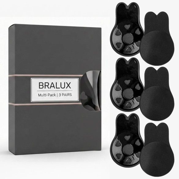 Luxury Breast Lift Pads (3 Pair Multipack) - Black