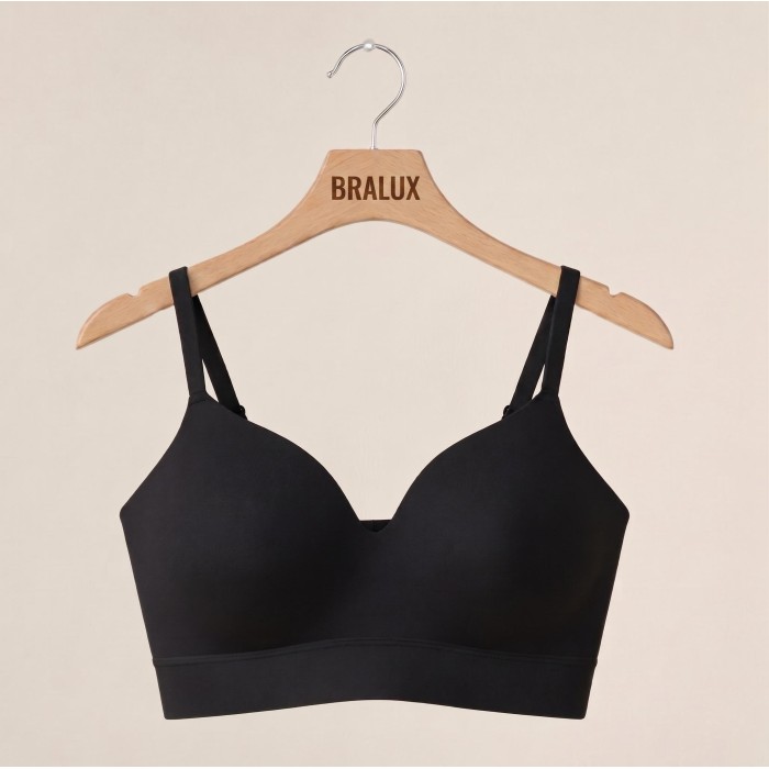 Elara Supportive Wireless Bra - Black