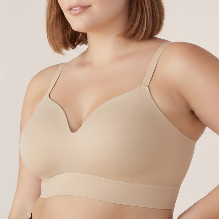 Elara Supportive Wireless Bra - Nude