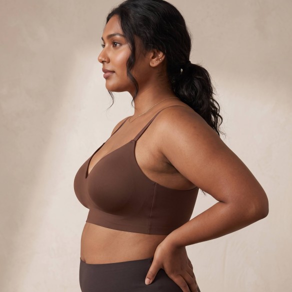 Elara ComfortFit® Supportive Wireless Bra - Walnut Brown