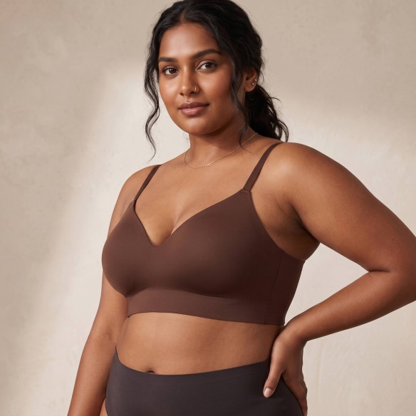 Elara ComfortFit® Supportive Wireless Bra - Walnut Brown