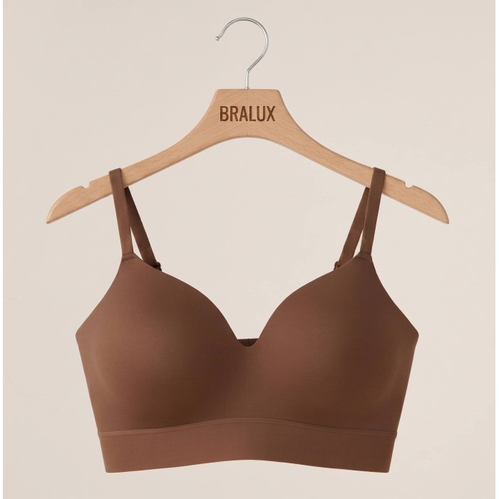 Elara ComfortFit® Supportive Wireless Bra - Walnut Brown