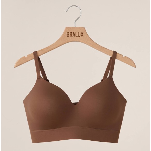 Elara ComfortFit® Supportive Wireless Bra - Walnut Brown