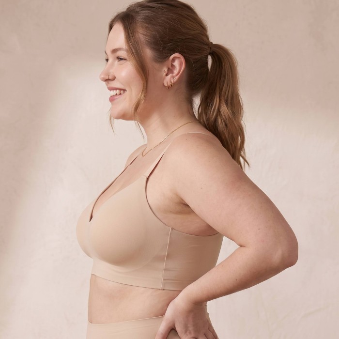Elara Supportive Wireless Bra - Nude