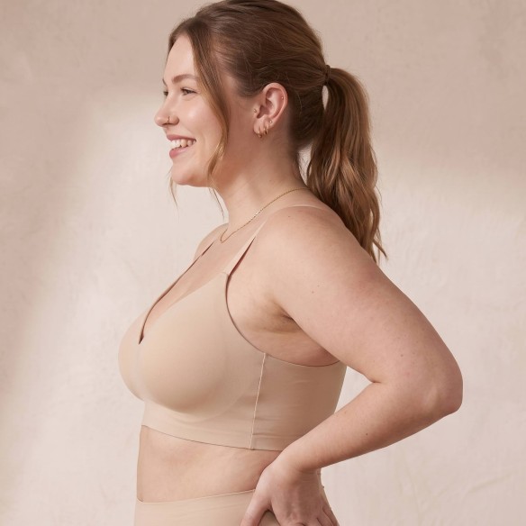 Elara Supportive Wireless Bra - Nude
