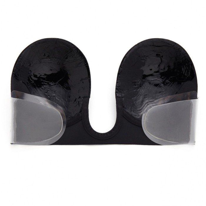 Naomi - Luxury U Plunge Black Stick On Bra